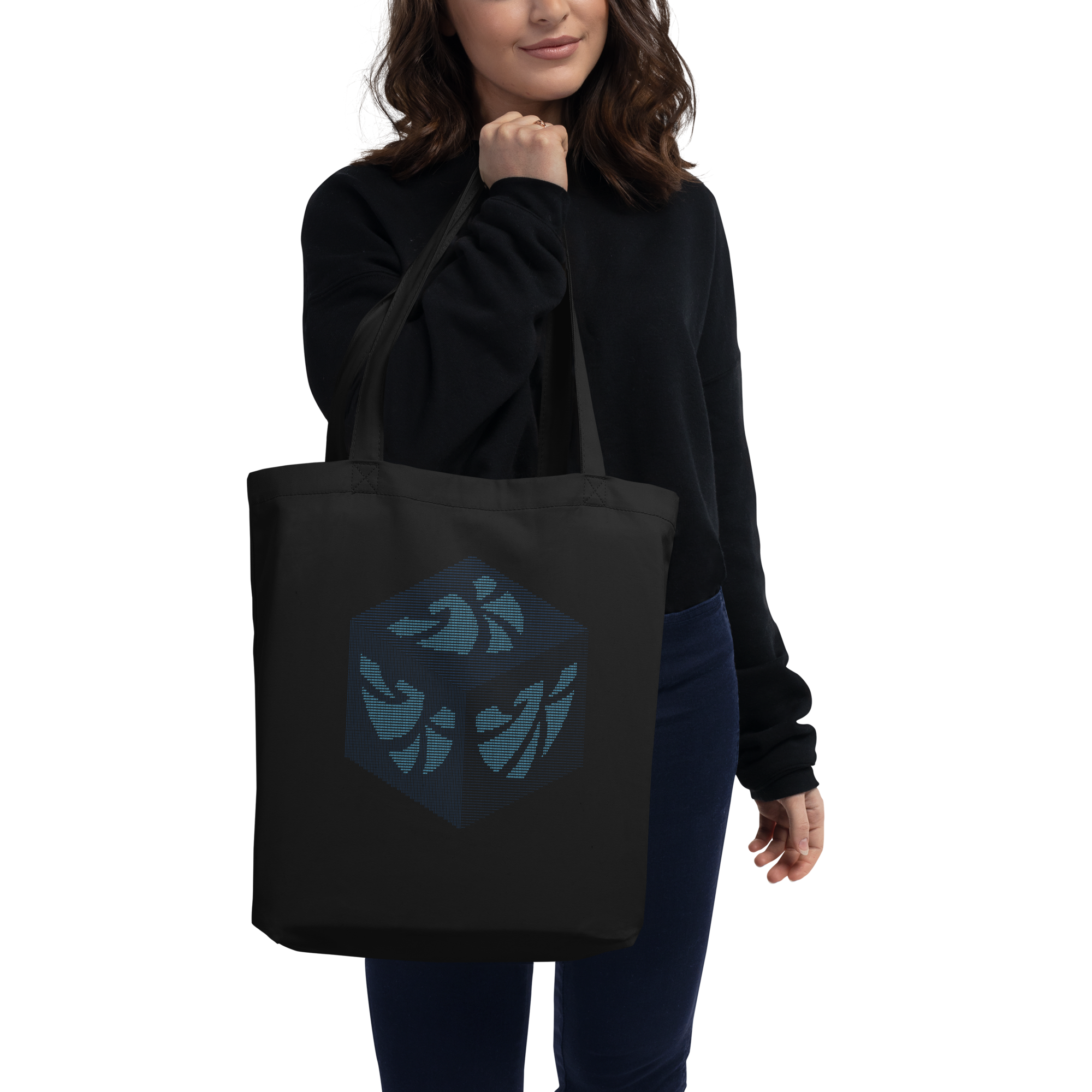 Distort Cube Eco Tote Bag - Image 4