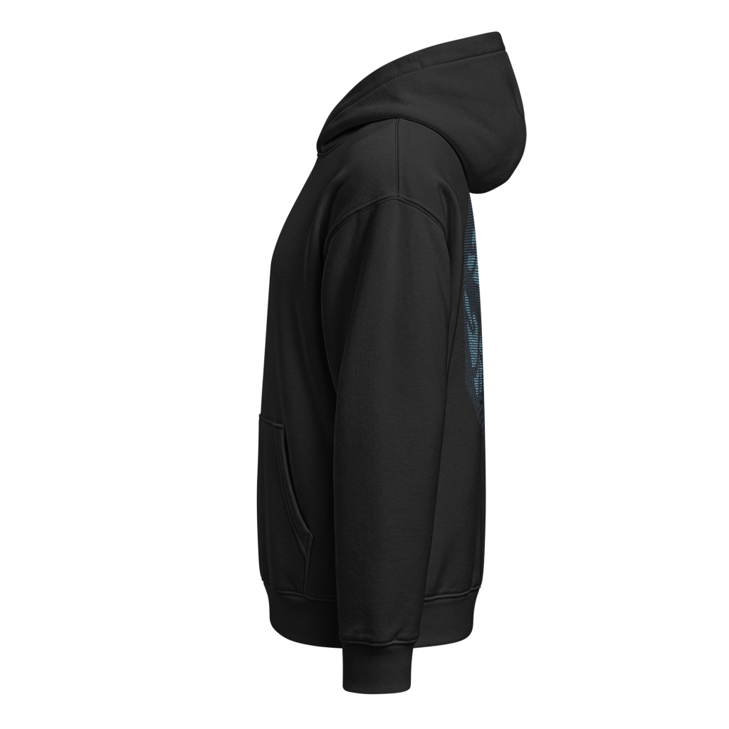 Distort Cube Hoodie – Relaxed fit Zwart